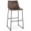 Large brown barstool with padded seat GAUCHO
