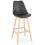 BLACK bar stool with Scandinavian style APRIL