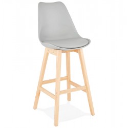 GREY bar stool with Scandinavian style APRIL