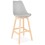 GREY bar stool with Scandinavian style APRIL