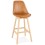 Upholstered and refined BROWN bar stool JANIE