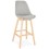 GREY bar stool in fabric with Scandinavian design QOOP