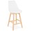 WHITE bar stool with Scandinavian style APRIL MINI