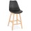 BLACK bar stool with Scandinavian style APRIL MINI