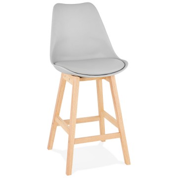 GREY bar stool with Scandinavian style APRIL MINI