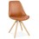 Comfortable BROWN chair with natural wooden legs STEVE