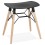 BLACK stool in scandinavian style with wooden base JARTEL