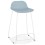 BLUE bar stool with WHITE base, stable, comfortable and design SLADE MINI