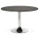 Table ronde design NOIRE plateau 120x120 avec pied chromé RADON