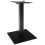 Square base table leg in black painted metal LEGAND