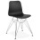 Beautiful BLACK chair with CHROMED metal leg in industrial design FIFI