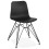Beautiful BLACK chair with BLACK metal leg in industrial design FIFI