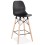 BLACK bar stool with Scandinavian design MARCEL MINI