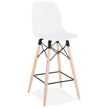 WHITE bar stool with Scandinavian design MARCEL MINI
