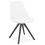 Design chair with WHITE soft and comfortable seat and BLACK legs SUEDEN