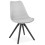 Design chair with GREY soft and comfortable seat and BLACK legs SUEDEN