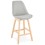 GRAY bar stool with padded seat QOOP MINI