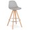 GRAY mid-height stool with soft padding ANAU MINI