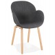 Wooden and Grey chair ELEGANS