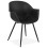 BLACK designer chair with molded backrest and armrests STILETO