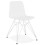 Resistant WHITE chair with geometric patterns and metal base FIFI