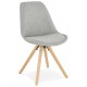 Padded GRAY chair with solid WOOD legs BRASA