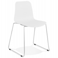 Ultra-resistant WHITE chair with elegant base BEE