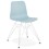 Resistant BLUE chair with geometric patterns and metal base FIFI
