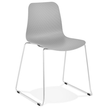 Ultra-resistant GREY chair with elegant base BEE