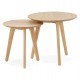 Tables gigognes avec plateau en bois NATUREL et piétement solide en chêne ESPINO