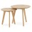 Nesting tables with NATURAL wooden top and solid oak base ESPINO