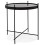 BLACK coffee table with mirrored glass top and solid metal structure ESPEJO MINI