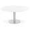 Ultra design WHITE round coffee table with metal foot MARCO