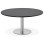 Ultra design BLACK round coffee table with metal foot MARCO