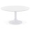 WHITE round coffee table with MDF top and metal leg BELLA