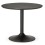 Table ronde design en bois NOIRE avec pieds en métal noir PATON 90