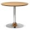 NATURAL round table with wooden top and chromed metal leg BLETA 90