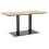 Dining room table or desk in NATURAL color with beveled edge and central metal leg JAKADI