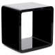 Cube design noir empilable pour table basse, étagère, meuble d'appoint... VERSO