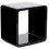 Table basse NOIRE design cube VERSO