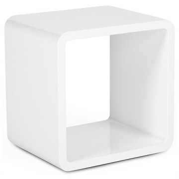Cube designed WHITE low table VERSO
