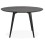 BLACK wooden round table with large top and oblique legs JANET