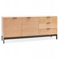 Natural sideboard with wooden drawer cabinets STADA