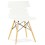 Scandinavian WHITE chair with beech legs STRATA