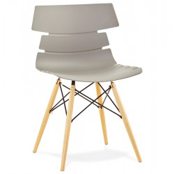 Scandinavian GREY chair with beech legs STRATA