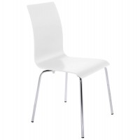 Chaise blanche, simple et polyvalente CLASSIC