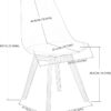 Dimensions Lot de 4 Chaises Scandinaves Rembourrées EGGREE Dimensions Lot de 4 Chaises Scandinaves Rembourrées EGGREE