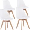 Lot de 4 Chaises Scandinaves Rembourrées EGGREE Lot de 4 Chaises Scandinaves Rembourrées EGGREE