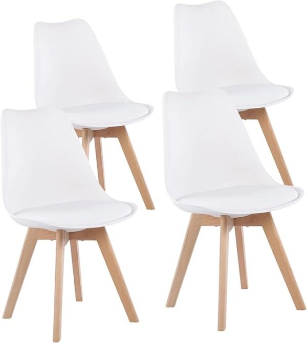 Lot de 4 Chaises Scandinaves Rembourrées EGGREE Lot de 4 Chaises Scandinaves Rembourrées EGGREE