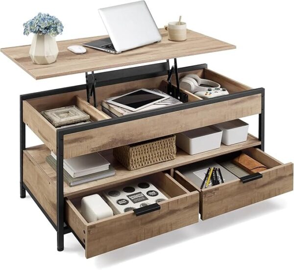 Table Basse à Plateau Relevable VASAGLE Table Basse à Plateau Relevable VASAGLE